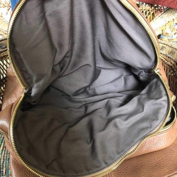 J. Crew Tan Leather Bienniel Satchel - Picture 8 of 9